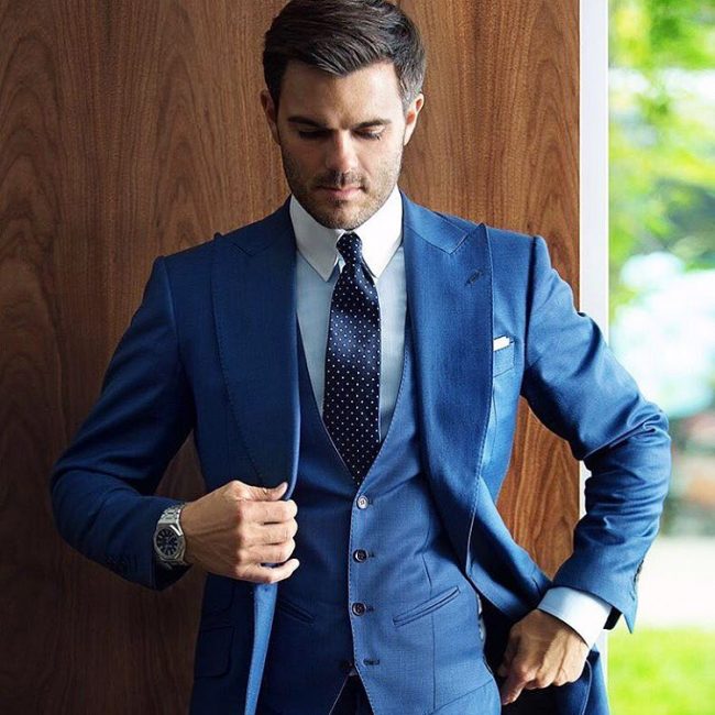 suit xanh navy